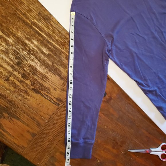 Polo by Ralph Lauren. Women's long sleeve shirt.Plum/light purple. Size L,14-16 - Picture 6 of 6